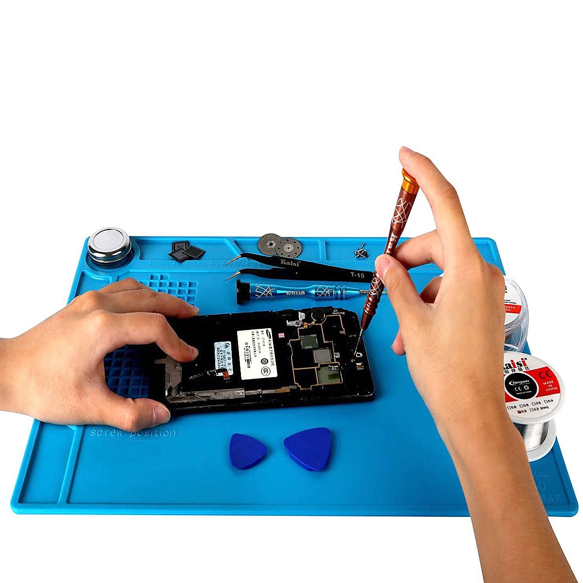 S110 28x20cm Soldering Mat With Repair Silicone Work Mat DIY Soldering Tool For