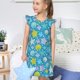 thumbnail image 4 of Balery Starfish Camisón de princesa para niñas, pijama de algodón con mangas abullonadas, suave y bonito.-XX-Large, 4 of 6