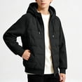 thumbnail image 7 of YUANxueke Boys Zip Up Thickened Coat, Long Sleeve Puffer Jacket with Drawstring Hood, Winter Warm Casual Outerwear, 7 of 7