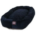 thumbnail image 2 of Majestic Pet Villa Velvet Bagel Pet Bed for Dogs, Calming Dog Bed Washable, Medium, Navy Blue, 2 of 5