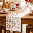 thumbnail image 5 of Yellow Leaves Table Runner - 108 Inch Long Summer Botanical Cotton and Linen Blended Dress Scarves Farmhouse Table Runner for Kitchen Dining, Coffee Table, 13" x 108", 5 of 8