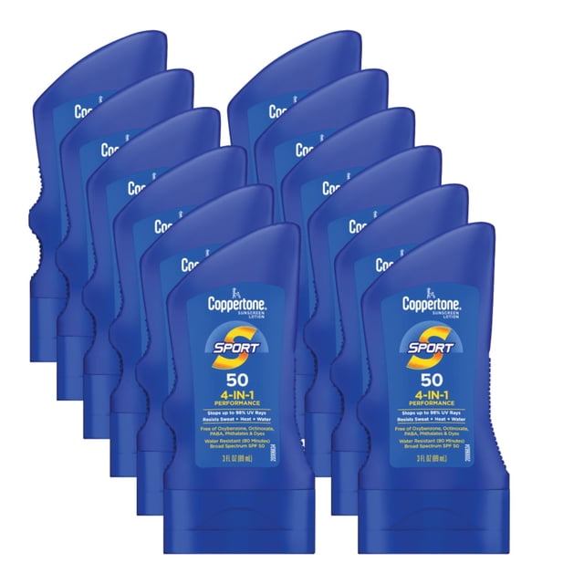 Crema solar Coppertone SPORT, SPF 50, 90 ml, paquete de 12
