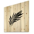 thumbnail image 2 of Designart 'Abstract Black Tropical Leaf I' Modern Print on Natural Pine Wood, 2 of 5