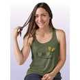 thumbnail image 2 of Gold Perfect Butterfly  Racerback Tank Women -Image by Shutterstock, Female x-Large, 2 of 4