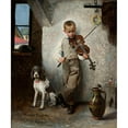 thumbnail image 3 of Wandalin Strzałecki 15x17 Black Modern Framed Museum Art Print Titled - Fiddler (1874), 3 of 5