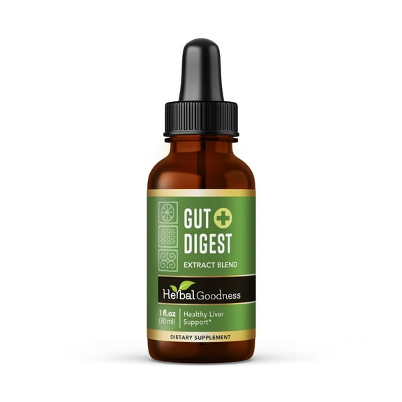 Gut Digest Plus, Gut Health, Colon Cleanse & Digestive Health Enzymes, Turmeric, Astragalus Root, 1oz, Herbal Goodness