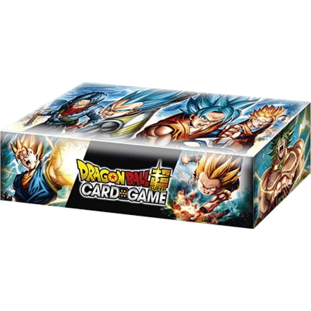 Booster Box Dragon Ball Z Super Draft 01 con 24 paquetes y 4 cartas de líderes