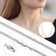 thumbnail image 2 of Collar de moda para mujer de 18 pulgadas en acero inoxidable, cadena de plata sin colgante, collar de cadena de plata para mujer, 2 of 8