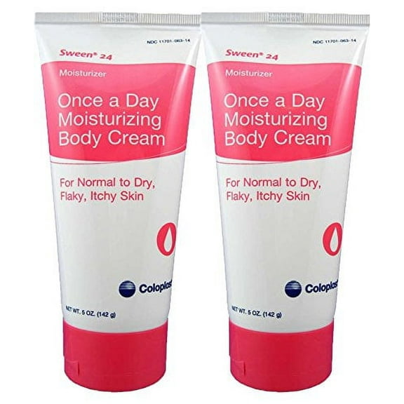 2 Pack - Sween 24 Hand and Body Moisturizer, 5 oz. Tube, Unscented, CHG Compatible