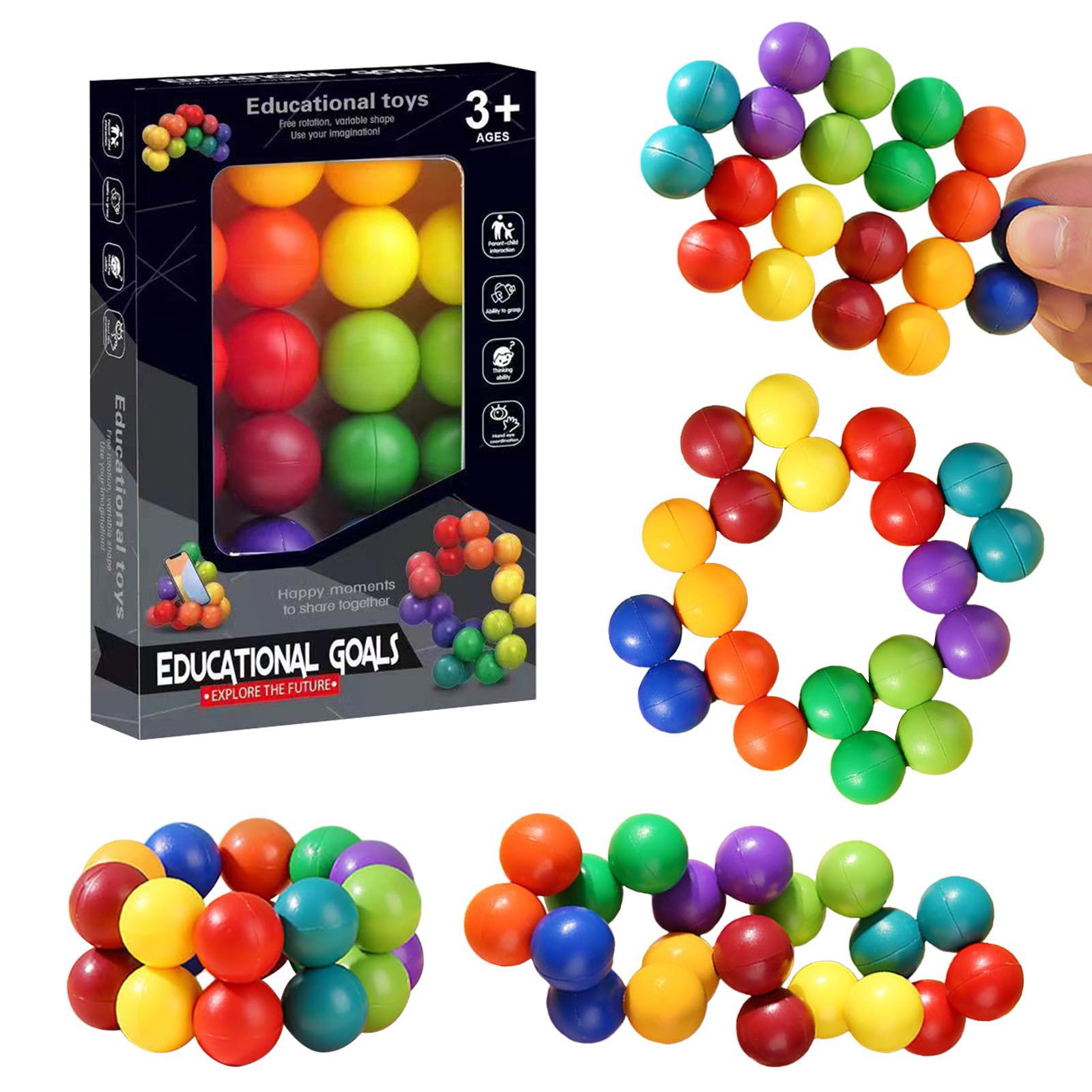 Sensory Fidget Toys for Autism, Stress & Anxiety Relief Toys for Kids Adults, Calming Travel Toys for Toddlers 3-5, Airplane Car Essentials, Easter Basket Stuffers