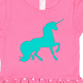 thumbnail image 3 of Inktastic Aqua Unicorn Girls Toddler Dress, 3 of 4