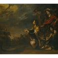 thumbnail image 2 of Theodor Boeyermans 17x15 Black Ornate Wood Framed Double Matted Museum Art Print Titled - The Emperor Constantine's Vision of the Cross Before the Battle of the Milvian Bridge, 2 of 5