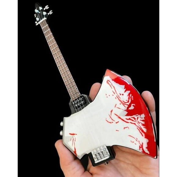 Gene Simmons Kiss Signature Sang AXE Mini Guitare Basse Réplique Collection