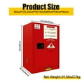 thumbnail image 4 of Commercial-Grade 12 Gallon Flammable Storage Cabinet - 35"x23"x18.2", Galvanized Steel Safety Cabinet with Adjustable Shelves, Red, 4 of 7