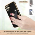 thumbnail image 5 of iPhone 11 Case, Phone Case for iPhone 11 with Wristband Holder Cute Heart Pattern Soft TPU Bumper Electroplated Shockproof Protective Women Phone Cover for iPhone 11 6.1'', Black., 5 of 17