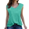 thumbnail image 3 of Ashirexll Sleeveless Tops for Women Solid Color V-Neck Sleeveless Blouses for Layering Outerwear Tops, 3 of 3