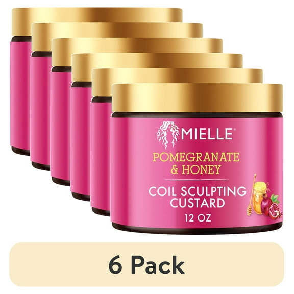 (6 pack) Mielle Pomegranate and Honey Coil Sculpting Custard 12 fl. oz.