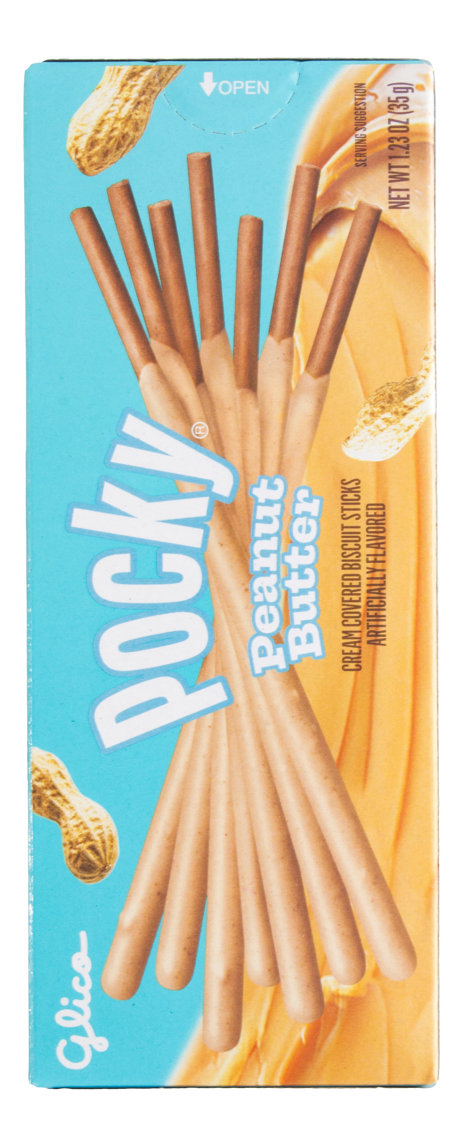 Glico Pocky Peanut Butter Cream Covered Biscit Sticks, 1.23 OZ