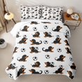 thumbnail image 2 of Homewish Kawaii Pet Dogs Dachshund Bed Spread Queen,Boys Football Ball Games Queen Coverlet Set For Puppy Dogs Lovers,3pcs, 2 of 7