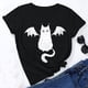 thumbnail image 2 of Camiseta de manga corta con estampado de animales y cuello redondo suelto a la moda de verano para mujer Pompotops hfajkhk134333, 2 of 7