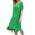 thumbnail image 4 of Liquidation d'Été 2025! Robe Grande Taille pour Femmes, Liquidation d'Été pour Femmes, Robe de Plage en Chiffon à Franges Couleur Unie à la Mode pour Femmes, 4 of 5