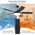 thumbnail image 7 of PHORUS 52'' Black Outdoor Ceiling Fan with LED Light, Remote Control, 3-Color Dimmable, Reversible 6-Speed Modern Fan for Bedroom & Kitchen, 7 of 7