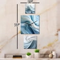 thumbnail image 3 of Designart "Spiraling Zen Zephyr in White and Blue" Abstract Spirals Oversized Wall Clock - Set Of 3 - Multipanel Clock For Living Room Décor - Large Contemporary Wall Clock, 3 of 6