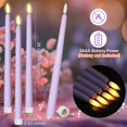 thumbnail image 3 of Velas cónicas LED sin llama Macarrie, 24 unidades, 28 cm, color lavanda, 3 of 7