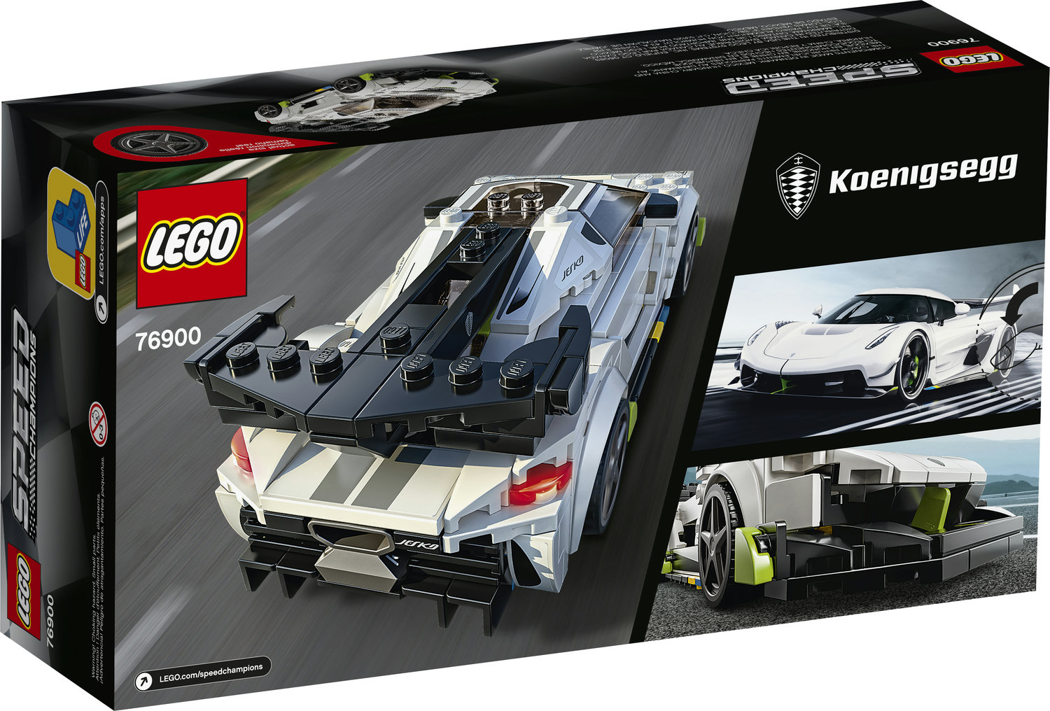 LEGO Speed Champions Koenigsegg Jesko 76900 White Racing Car Building Set - image 3 of 10