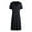 Black, variant on RH Womens Sleepwear Short Nightgown Button Down Pajama Nightshirt Housedress S-XXL RHW2896