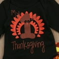 thumbnail image 5 of Gureui Toddler Baby Boys Girls Thanksgiving Day Outfits Casual Long Sleeve Turkey Romper Tops and Pants Set Fall Winter Clothes, 5 of 9