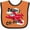 Orange and Black, variant on Inktastic Daddys Co-pilot for Fathers Day Boys or Girls Baby Bib