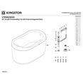 thumbnail image 4 of Kingston Brass VTRS523030 52-Inch Acrylic Oval Single Slipper Freestanding Tub with Drain and Integrated Seat in Glossy White, 4 of 8