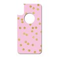 thumbnail image 3 of DistinctInk Custom SKIN / DECAL compatible with OtterBox Commuter for iPhone XR (6.1" Screen) - Pink & Gold Print - Polka Dots Pattern, 3 of 5
