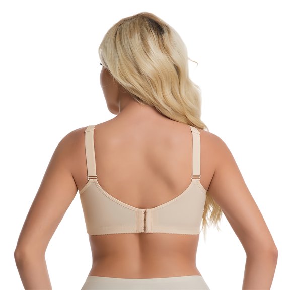 Jelly Bras for Women Supportive Bras Balconette Bra Posture Bras Plus Size Bras Push Up Bra Sleep Bra Comfortable Bras T Shirt Bra Mesh V‑Neck Sheer Mesh Top Bra Adjustable Thin Straps Beige