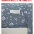 thumbnail image 3 of Mocassi 1800 Collection Prestige Classique Luxe Moderne Ensembles de Draps en Microfibre Blanche, Lit Simple, Gris Flocons de Neige, 3 of 3