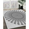 thumbnail image 3 of Ahgly Company Machine Washable Indoor Round Transitional Gray Area Rugs, 5' Round, 3 of 7