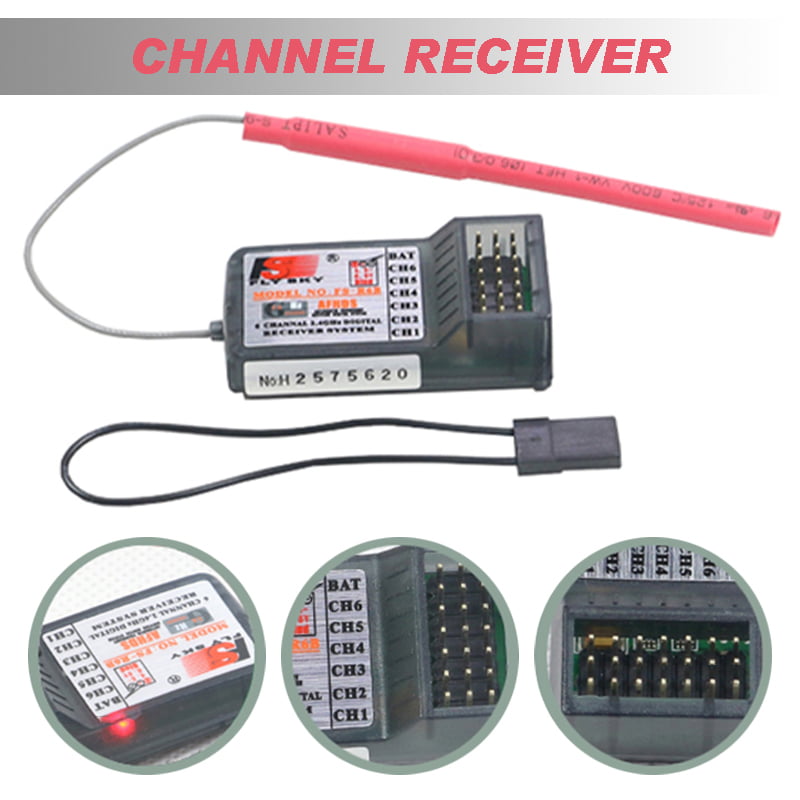 New FlySky FS-R6B 2.4GHz 6CH Receiver for RC Car Boat Helicopter Truck 
