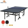 thumbnail image 5 of DOUBLE FISH 9 Ft MidSize Table Tennis Table Foldable And Portable Ping Pong Table Set For Indoor Games With Net 2 Table Tennis Paddles And 3 Balls, 5 of 8
