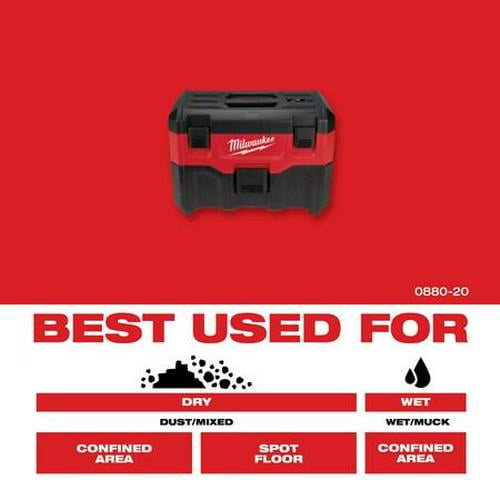 Milwaukee Tool M18 2 Gallon Wet/Dry Vacuum