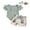Green, variant on BemeyourBBs Newborn Baby Girl Summer Outfits Cute Infant Baby Girl Clothes Solid Color Ribbed Knit Short Sleeve Romper Front Bow Floral Cow Print Shorts Set Headband 3Pcs