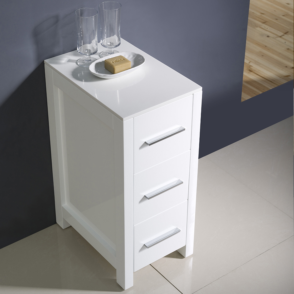 Fresca Torino Bathroom Linen Side Cabinet in White - image 3 of 5