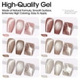 thumbnail image 3 of Gellen Cat Eye Gel Nail Polish Kit - Natural Nudes Series 6 Color Cat Eye Gel Polish Set, Soak off Nail Gel Home Salon Use 10ml, 3 of 8