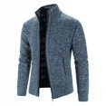 thumbnail image 4 of Suéter de otoño e invierno con relleno de terciopelo de gran tamaño, cárdigan de cuello alto, suéter casual coreano, abrigo para hombre, 4 of 6