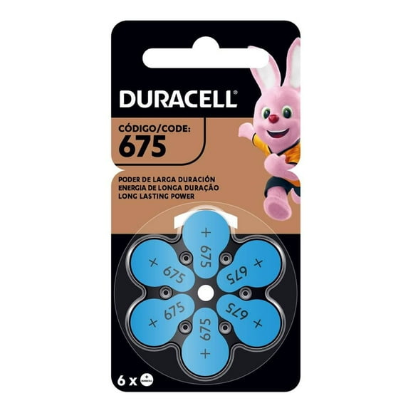 Pilas auditivas Duracell 675 6 pzas