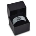 thumbnail image 3 of Tungsten Partner Love Pregnancy Heart Band Ring 8mm Men Women Comfort Fit Blue Dome Brushed Gray Polished, 3 of 4