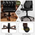thumbnail image 5 of AVAWING Ergonomic Executive Office Chair, Vintage Faux Leather Swivel Work Chair, Black, 5 of 7