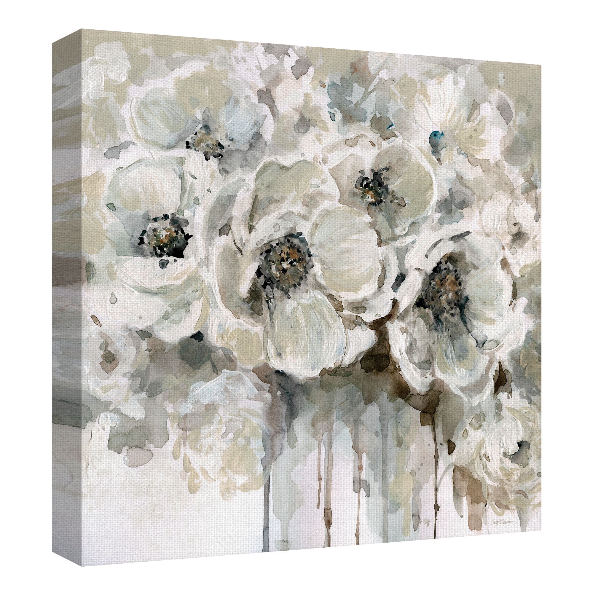 Masterpiece Art Gallery Anemone Quiet Moments by Carol Robinson Canvas Art Print 30" x 30"