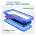 thumbnail image 5 of SPORTLINK Waterproof Case for iPhone 13 Pro Shockproof Dustproof Screen Protector Full Body Rugged Protective Cover 6.1 inch - Frosted Blue, 5 of 7