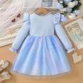 thumbnail image 5 of Staki Long Sleeve Princess Dress for Girls Toddler Girl Tulle Dress, Long Sleeve Tulle Dresses for Toddler Girls, Girls Princess Dress for Girl(Blue,9-10 Years), 5 of 5